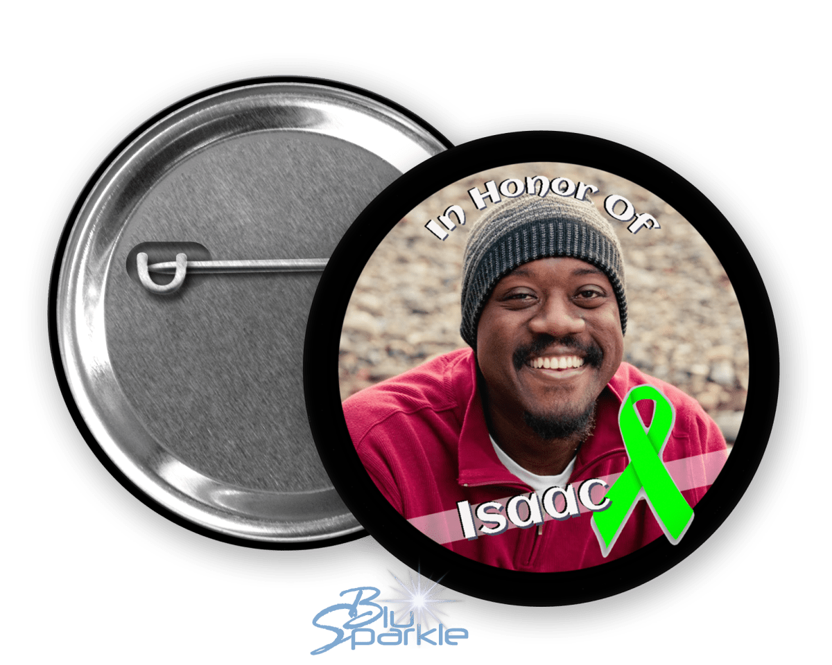 In Memory / In Honor of Non - Hodgkin's Lymphoma Awareness Pinback Button - BluSparkle