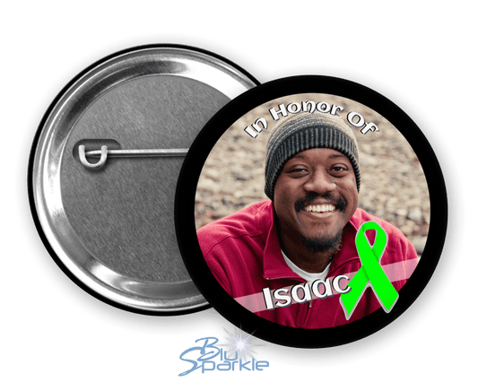 In Memory / In Honor of Non - Hodgkin's Lymphoma Awareness Pinback Button |x| - BluSparkle