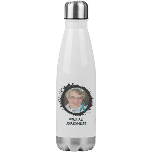 In Memory / In Honor of Ovarian Cancer Awareness 20oz Insulated Water Bottle |x| - BluSparkle