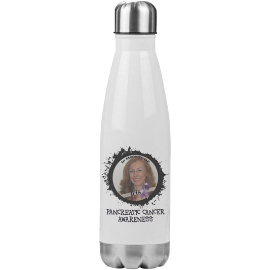 In Memory / In Honor of Pancreatic Cancer Awareness 20oz Insulated Water Bottle - BluSparkle