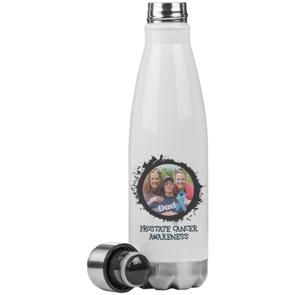 In Memory / In Honor of Prostate Cancer Awareness 20oz Insulated Water Bottle - BluSparkle