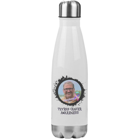 In Memory / In Honor of Thyroid Cancer Awareness 20oz Insulated Water Bottle - BluSparkle