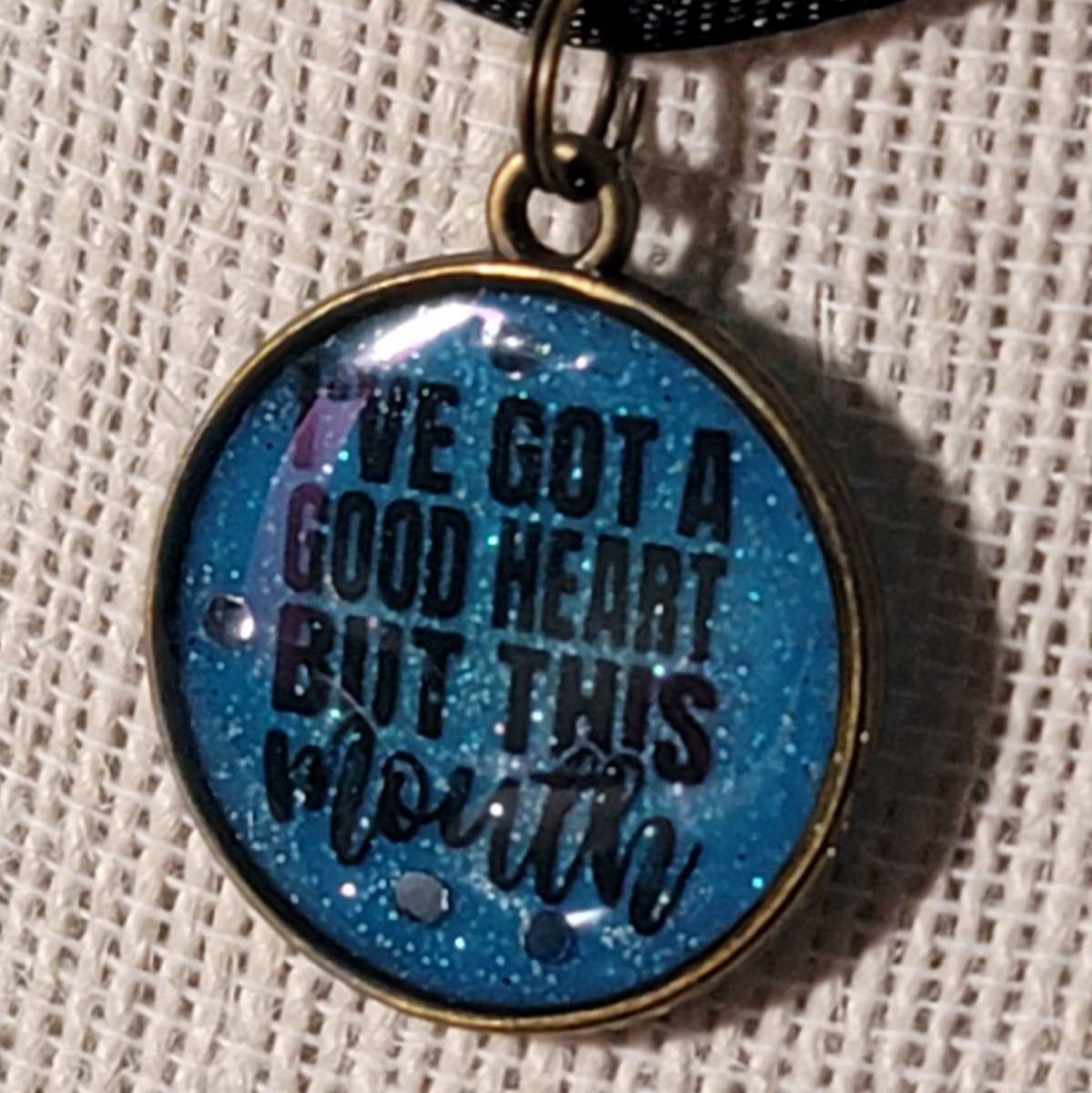 I've Got a Good Heart but This Mouth Pendant Charm - BluSparkle