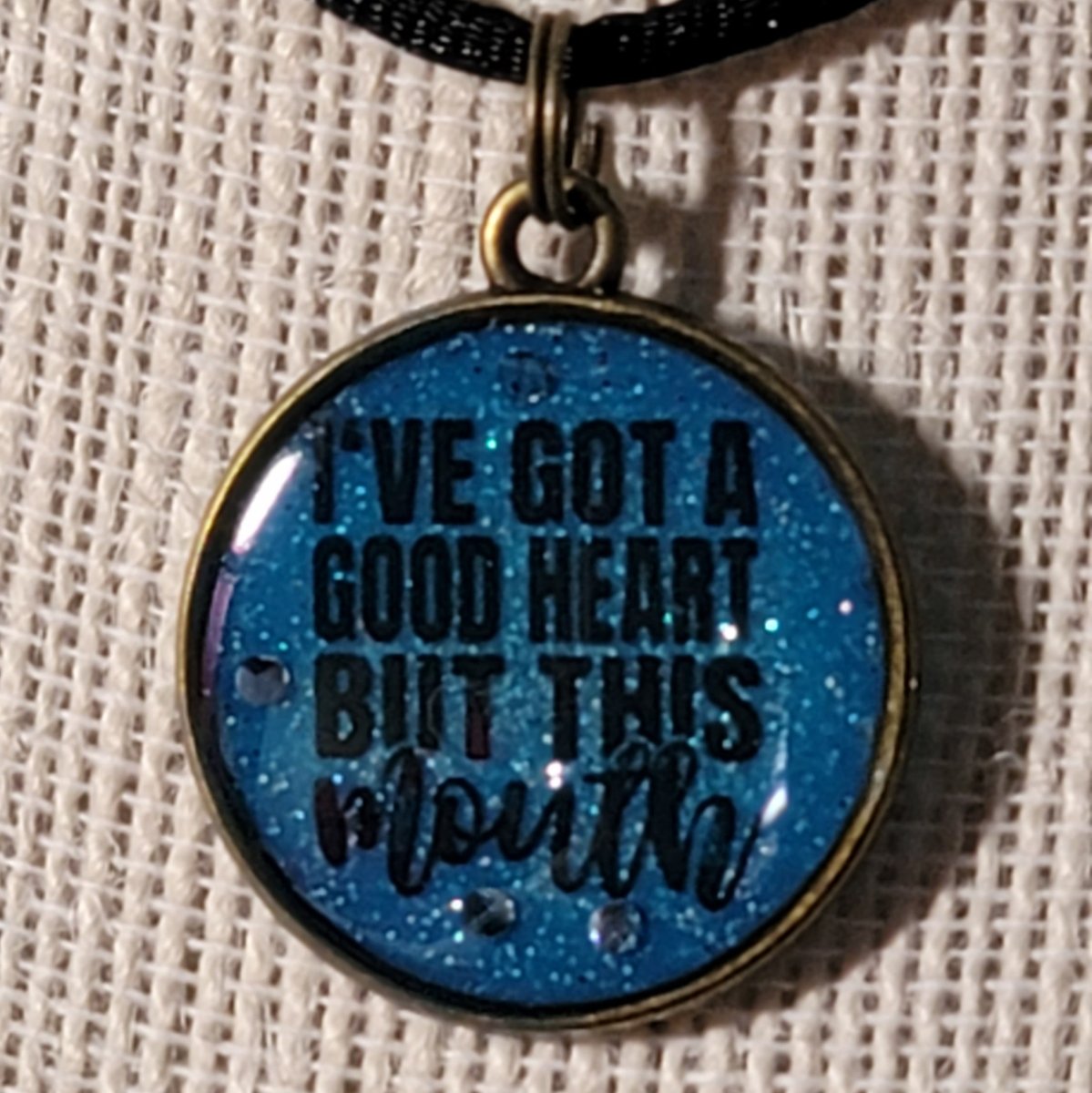 I've Got a Good Heart but This Mouth Pendant Charm - BluSparkle