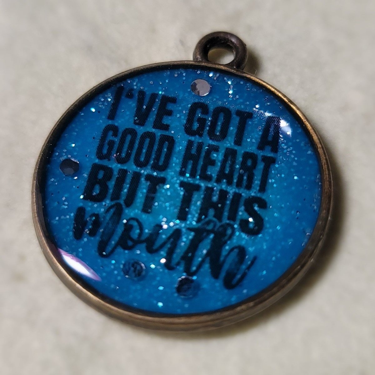 I've Got a Good Heart but This Mouth Pendant Charm - BluSparkle