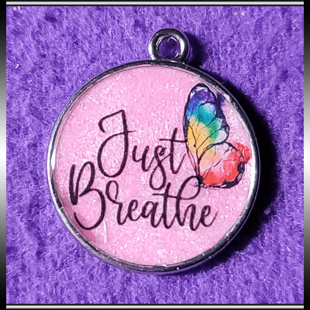 Just Breathe Resin Pendant - BluSparkle