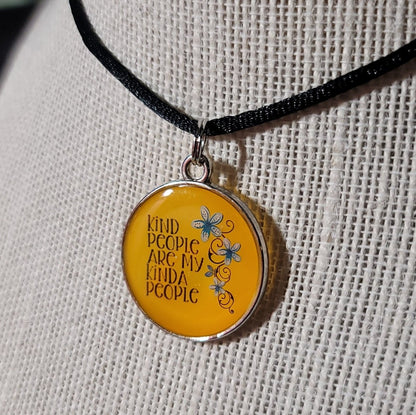 Kind People Are My Kinda People Pendant Charm - BluSparkle