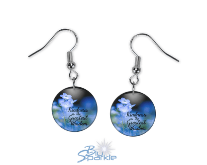Kindness Is The Greatest Wisdom - Earrings - BluSparkle