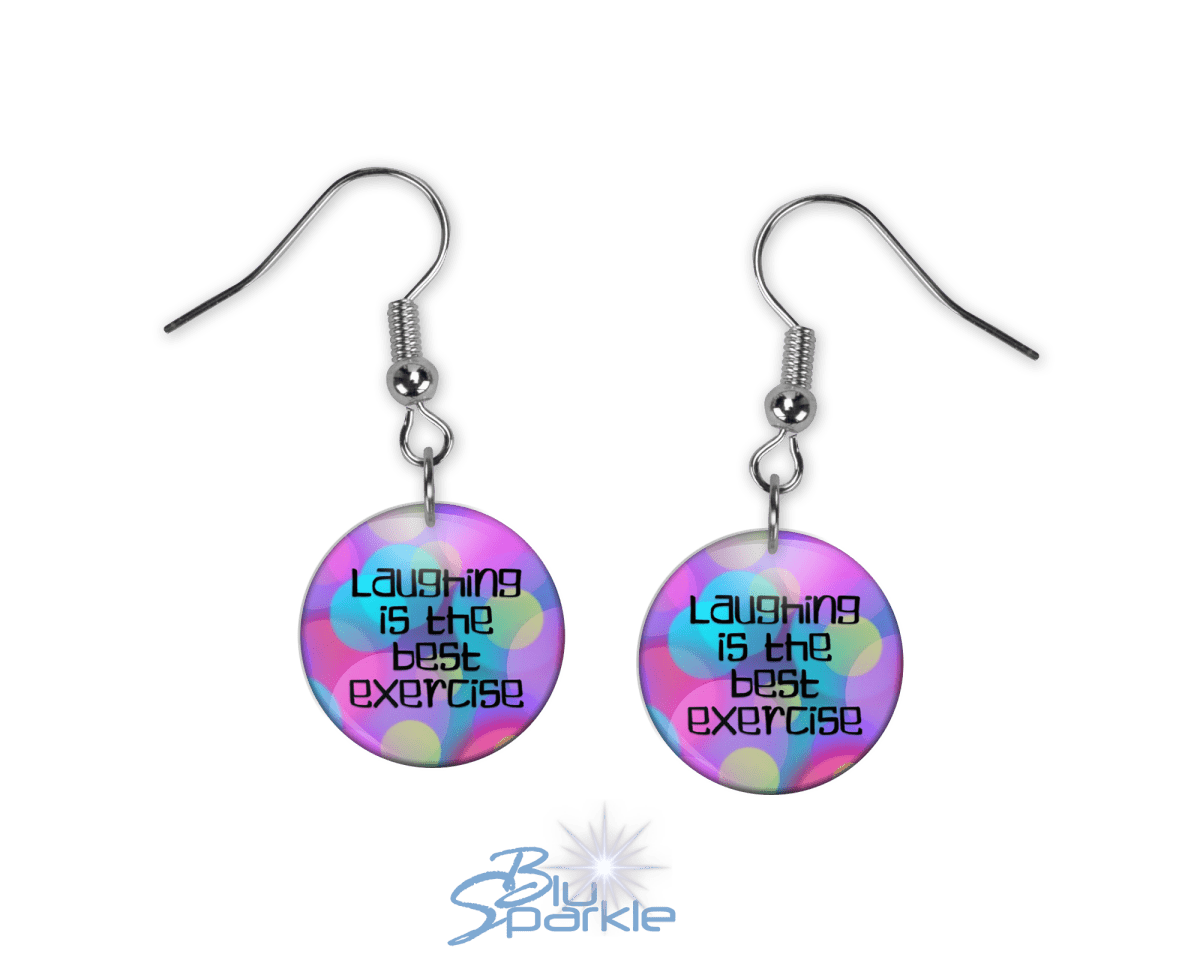 Laughing Is The Best Exercise - Earrings - BluSparkle