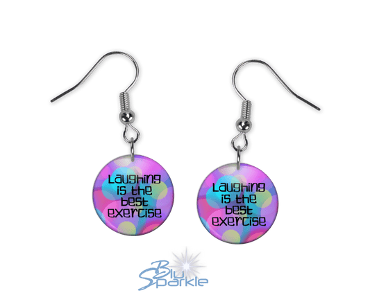 Laughing Is The Best Exercise - Earrings - BluSparkle