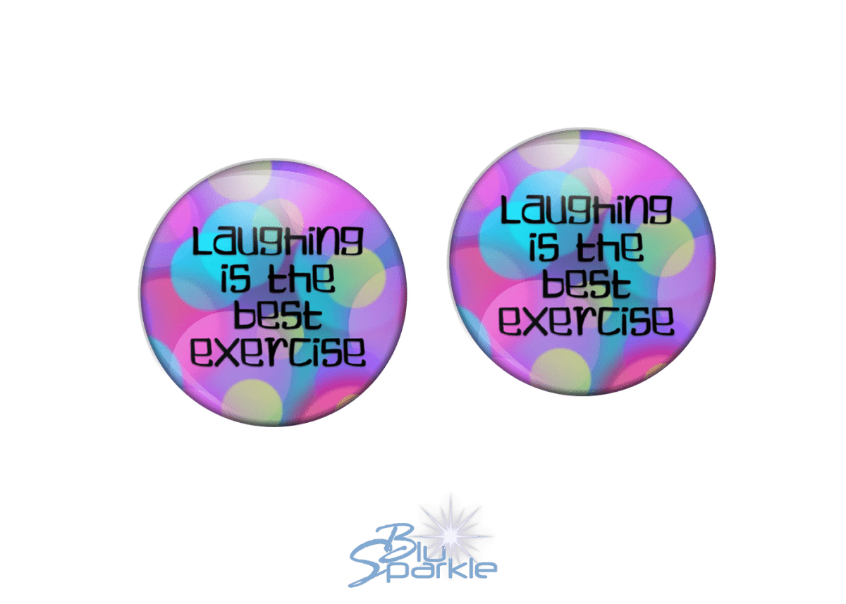 Laughing Is The Best Exercise - Earrings - BluSparkle