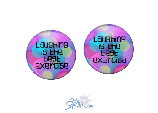 Laughing Is The Best Exercise - Earrings - BluSparkle