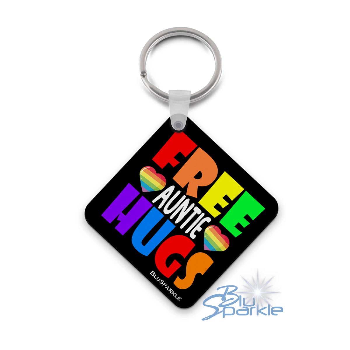 LGTBQ+ Free Hugs Key Chain - BluSparkle