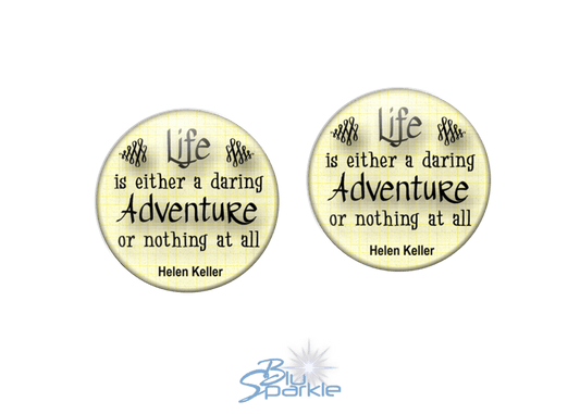 Life Is Either A Daring Adventure Or Nothing At All - Earrings - BluSparkle