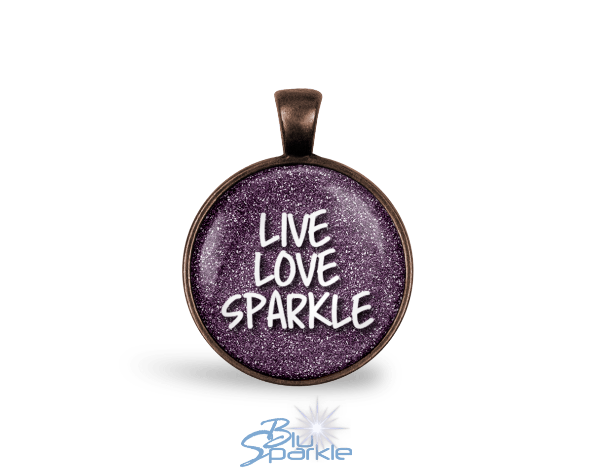 Live Love Sparkle - Round Pendants - BluSparkle