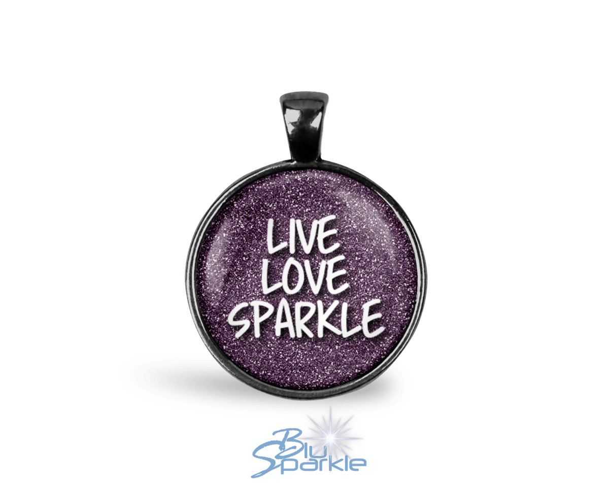 Live Love Sparkle - Round Pendants - BluSparkle