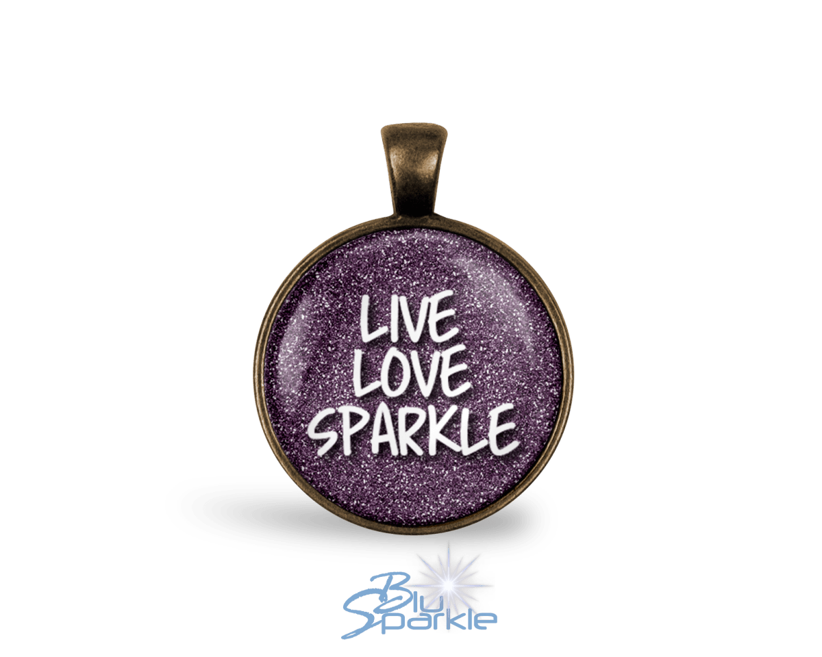 Live Love Sparkle - Round Pendants - BluSparkle