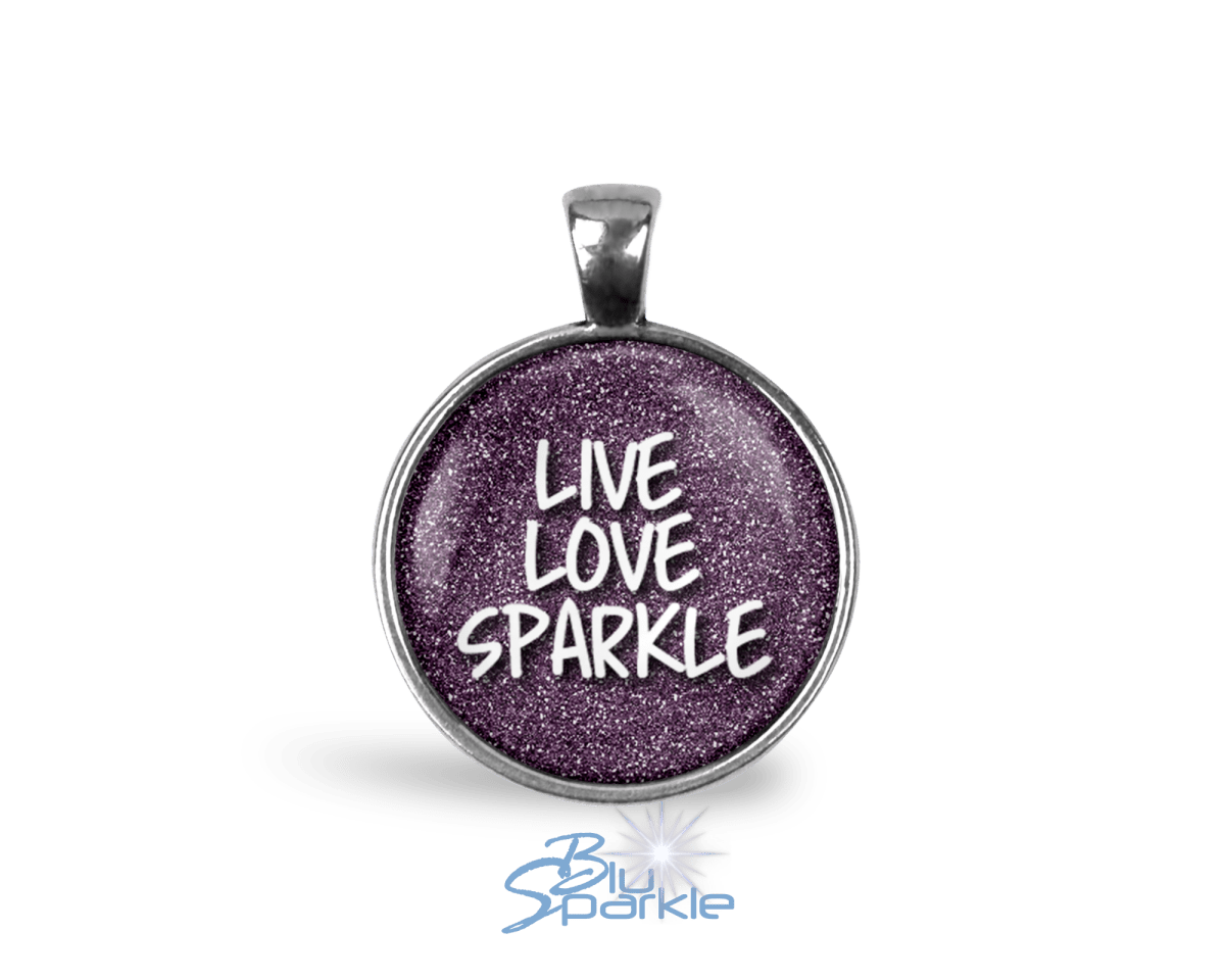 Live Love Sparkle - Round Pendants - BluSparkle