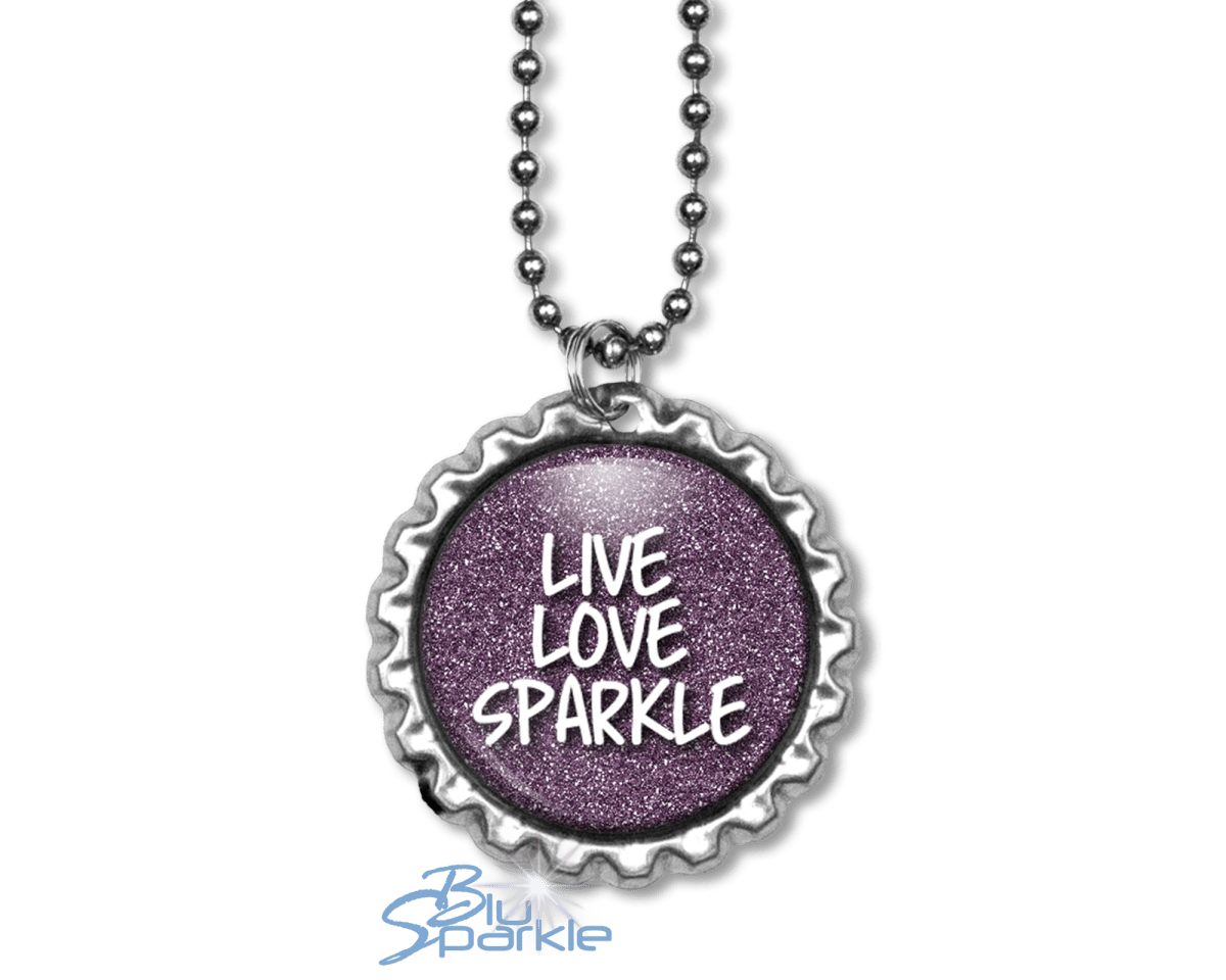 Live Love Sparkle - Round Pendants - BluSparkle