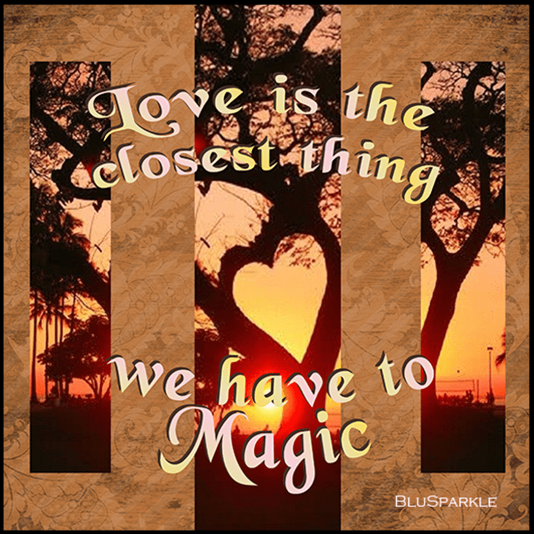 Love is the Closest Thing we have to Magic Wise Expression Sticker - BluSparkle