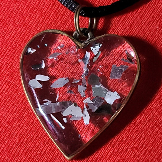 Mirrored Love Pendant Charm - BluSparkle