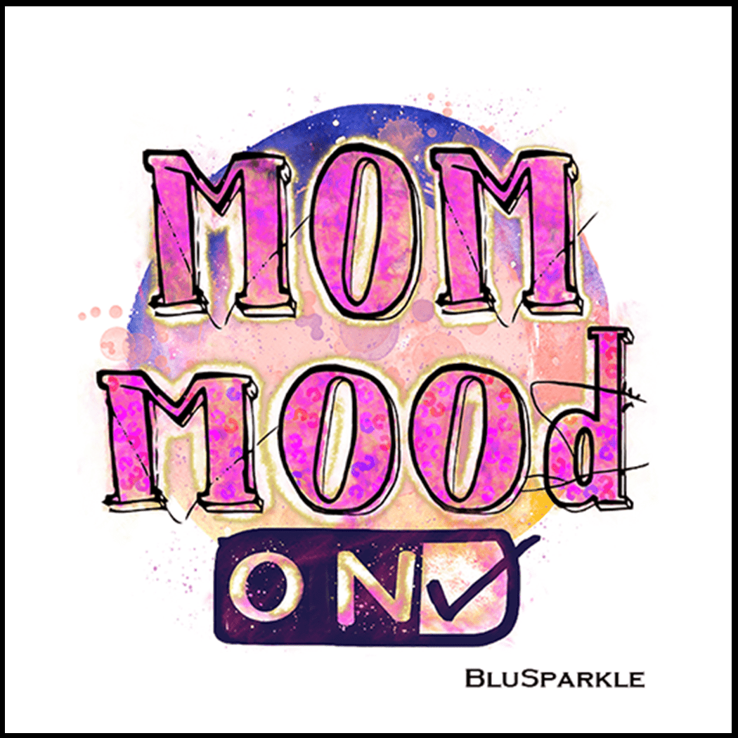 Mom Mood On Check 3.5" Square Wise Expression Magnet - BluSparkle