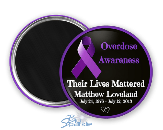 Overdose Awareness: Their Lives Mattered - Personalized Magnets - BluSparkle