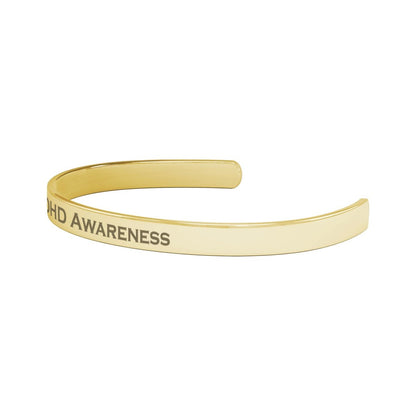 Personalized ADHD Awareness Cuff Bracelet - BluSparkle