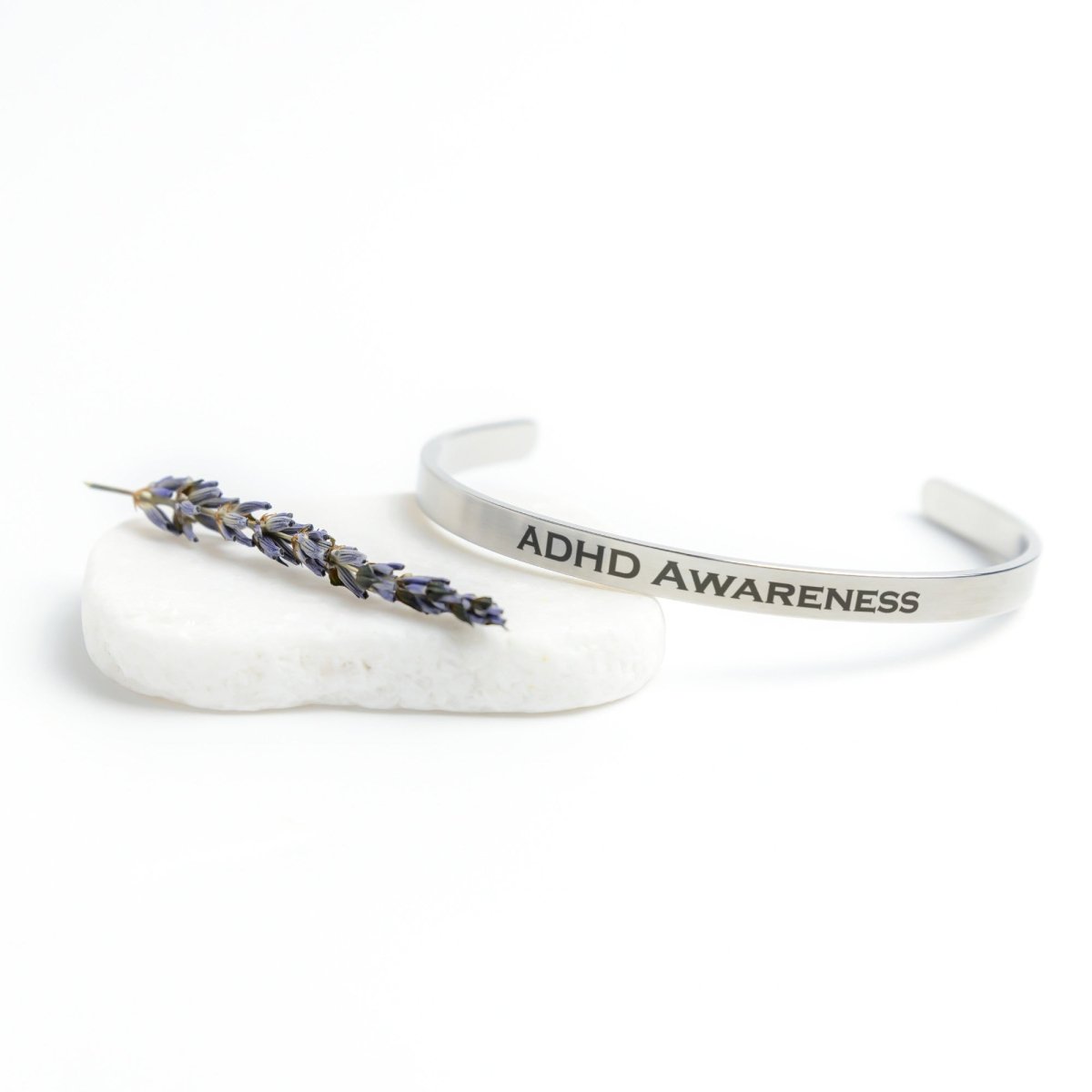 Personalized ADHD Awareness Cuff Bracelet - BluSparkle