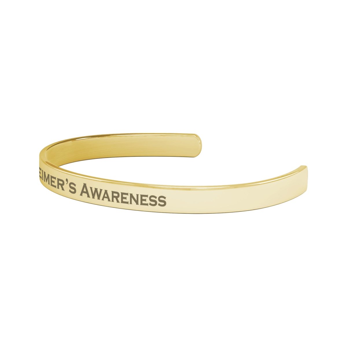 Personalized Alzheimer's Awareness Cuff Bracelet - BluSparkle