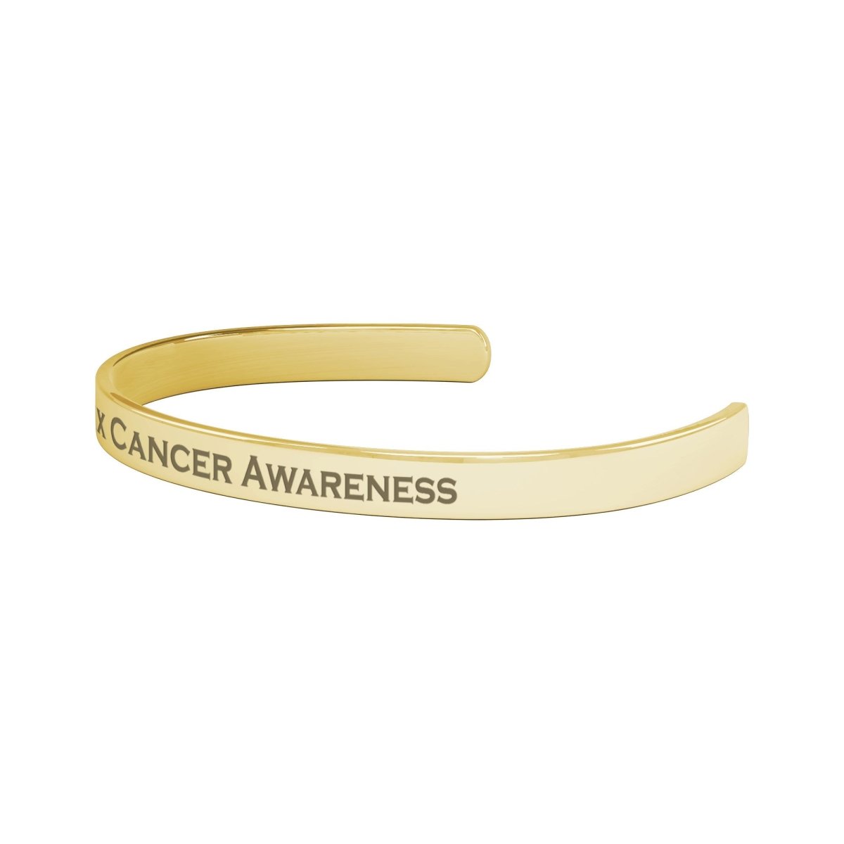 Personalized Appendix Cancer Awareness Cuff Bracelet |x| - BluSparkle