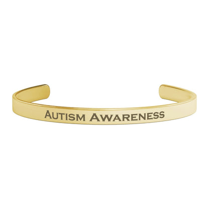 Personalized Autism Awareness Cuff Bracelet - BluSparkle