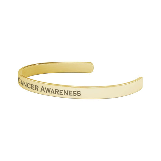 Personalized Brain Cancer Awareness Cuff Bracelet - BluSparkle