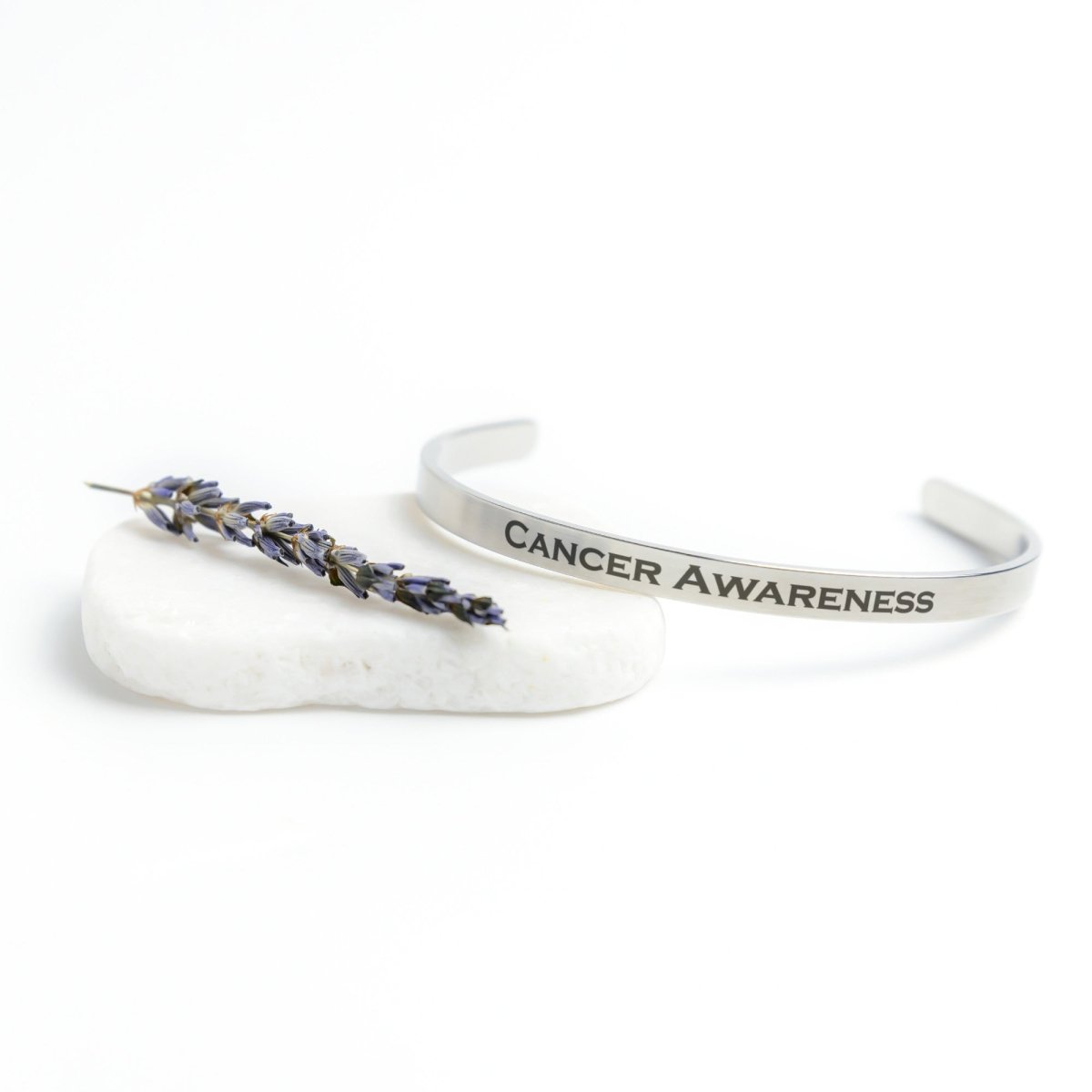 Personalized Cancer Awareness Cuff Bracelet |x| - BluSparkle