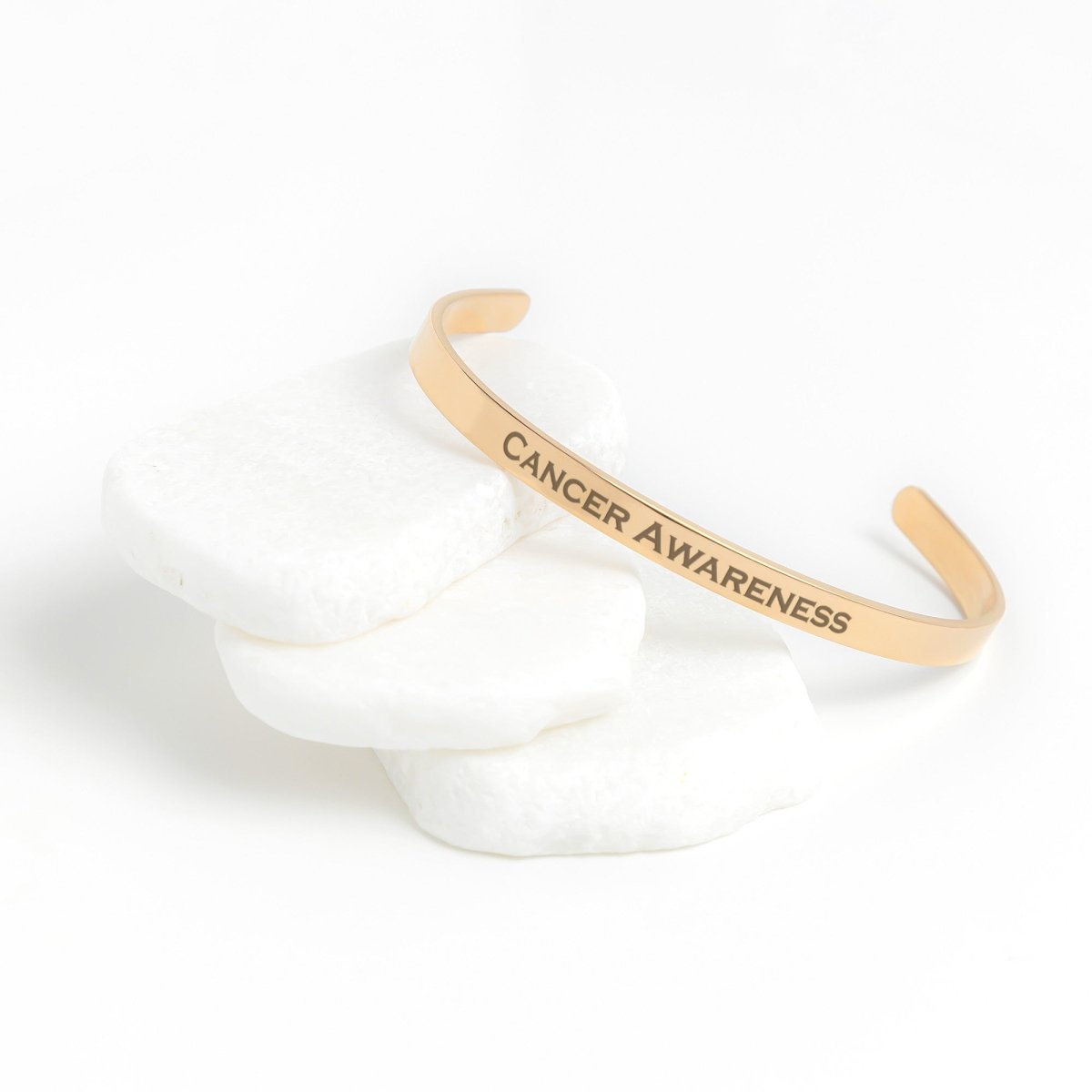 Personalized Cancer Awareness Cuff Bracelet |x| - BluSparkle