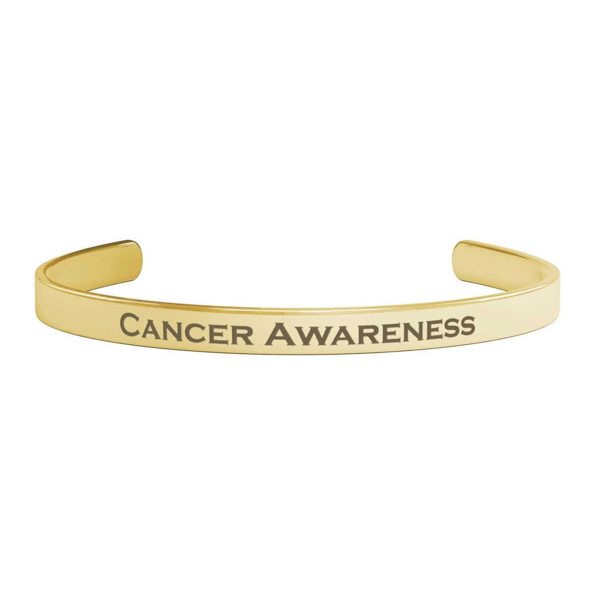 Personalized Cancer Awareness Cuff Bracelet |x| - BluSparkle