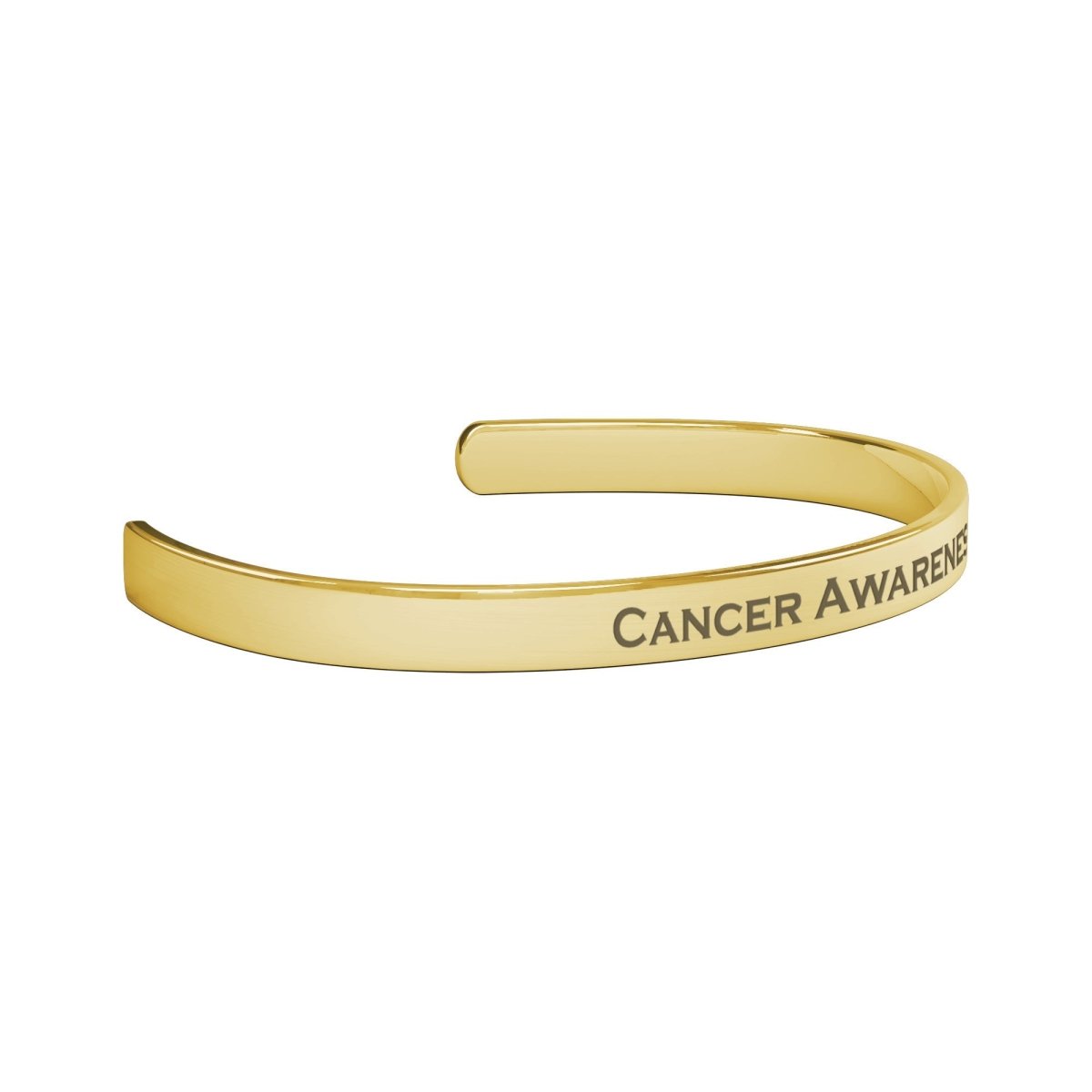 Personalized Cancer Awareness Cuff Bracelet |x| - BluSparkle