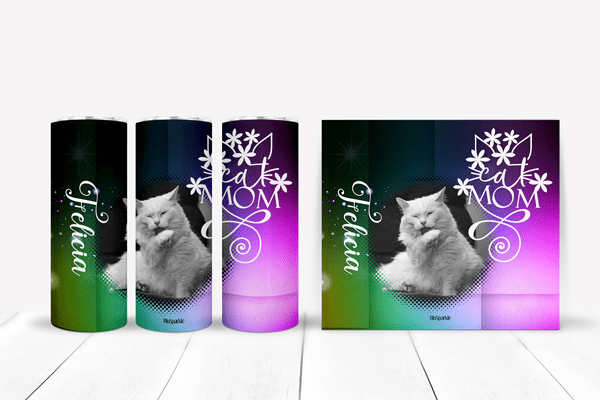 Personalized Cat Mom Tumblers and Water Bottles - BluSparkle