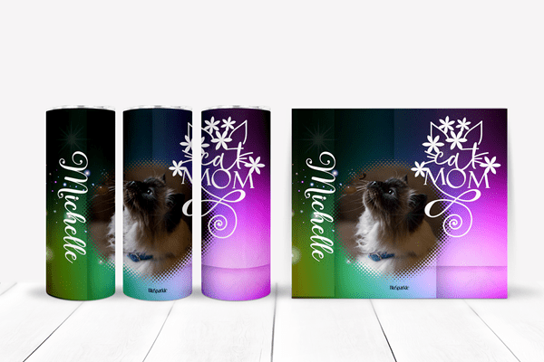 Personalized Cat Mom Tumblers and Water Bottles - BluSparkle