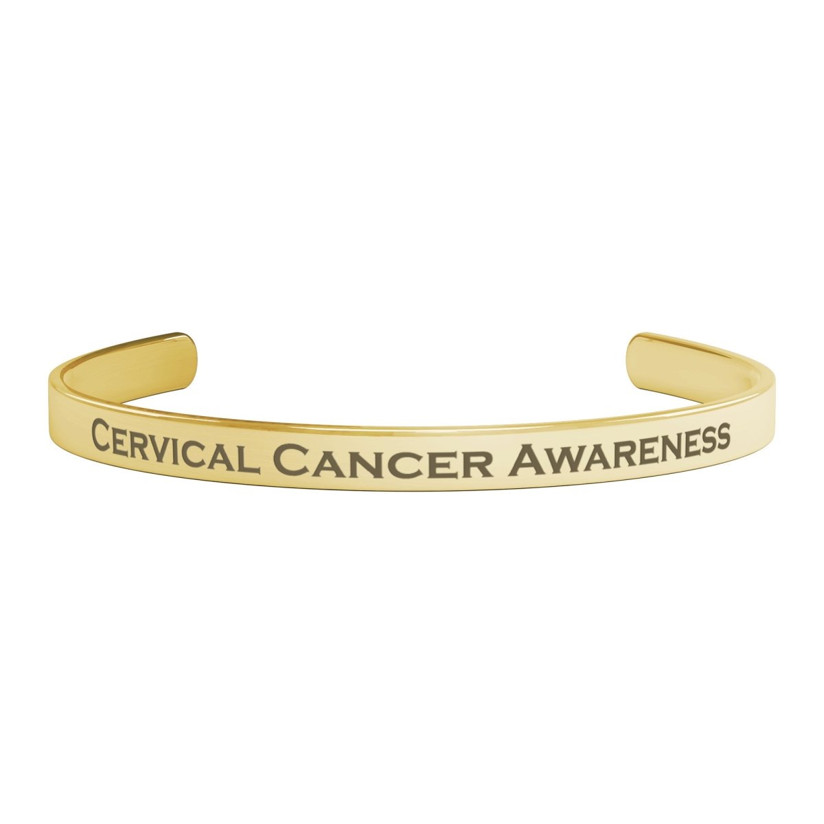 Personalized Cervical Cancer Awareness Cuff Bracelet - BluSparkle