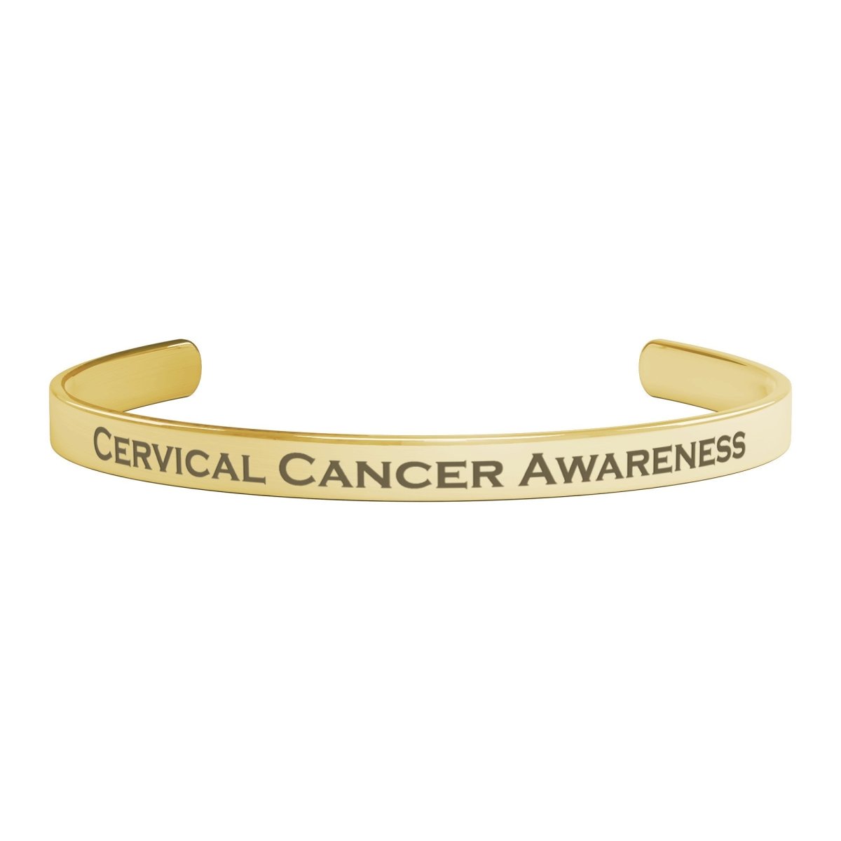 Personalized Cervical Cancer Awareness Cuff Bracelet |x| - BluSparkle