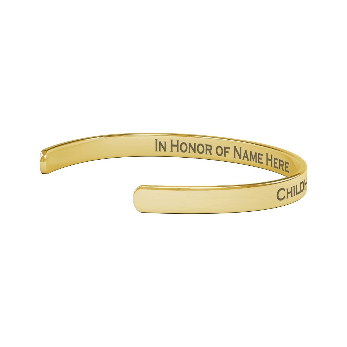 Personalized Childhood Cancer Awareness Cuff Bracelet - BluSparkle