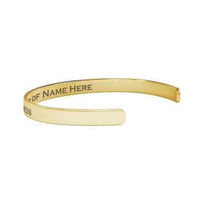 Personalized Coronavirus Awareness Cuff Bracelet - BluSparkle