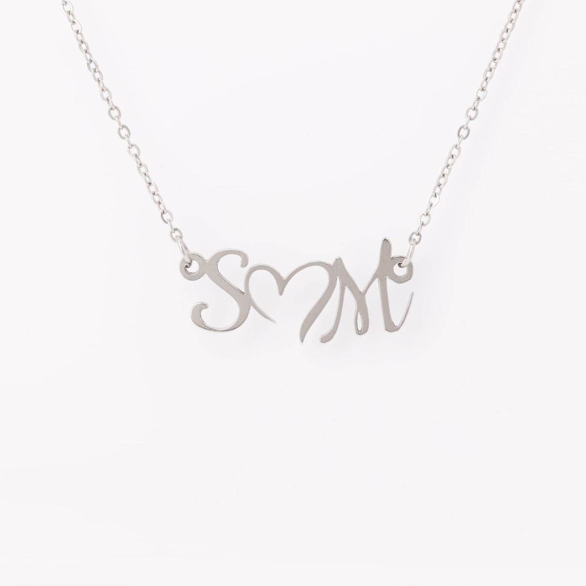 Personalized Double Initial Heart Necklace - BluSparkle