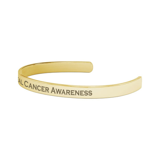 Personalized Esophageal Cancer Awareness Cuff Bracelet - BluSparkle