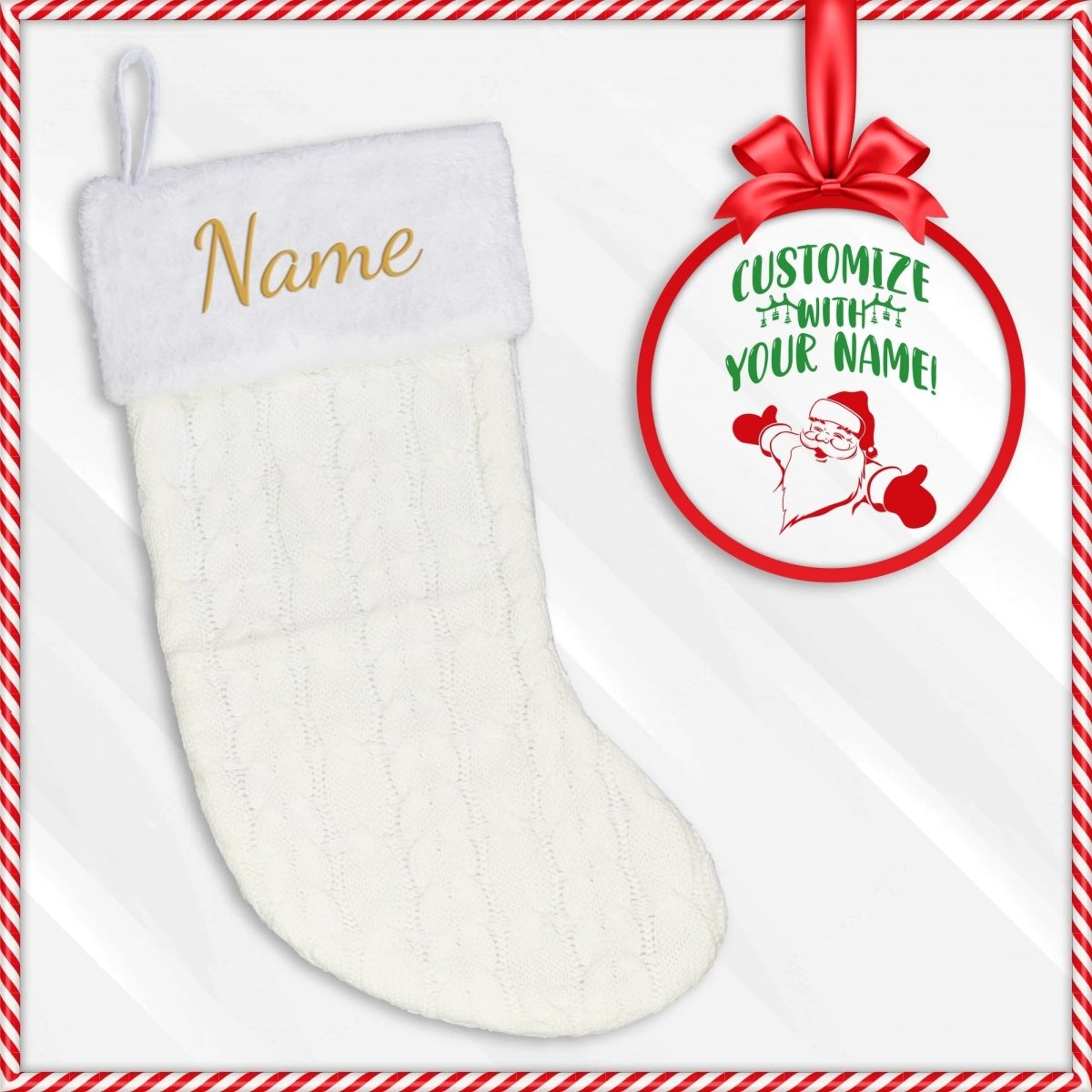 Personalized Holiday Stocking - BluSparkle