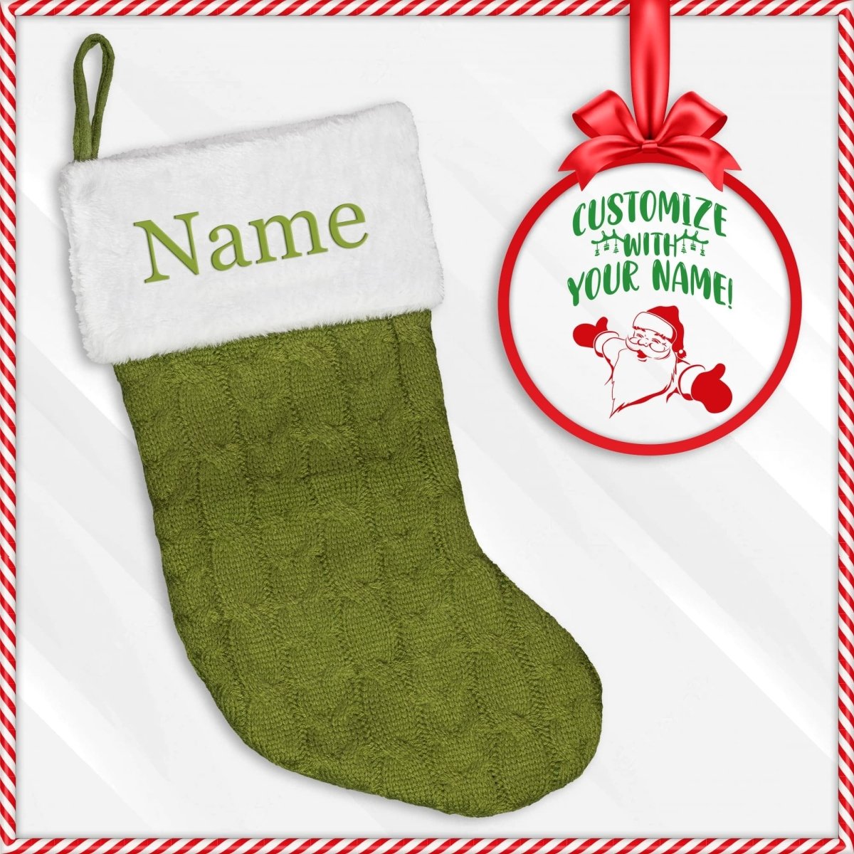 Personalized Holiday Stocking - BluSparkle