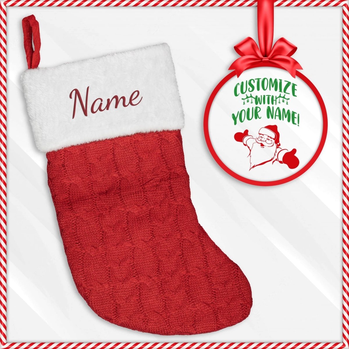 Personalized Holiday Stocking - BluSparkle