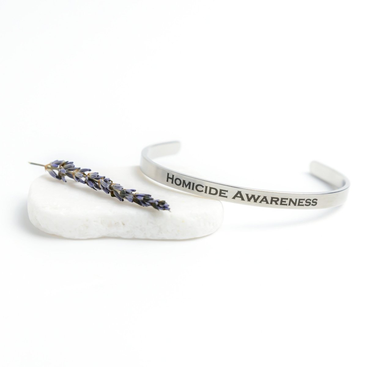 Personalized Homicide Awareness Cuff Bracelet - BluSparkle