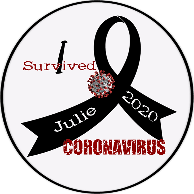 Personalized "I Survived" Coronavirus 4.5" Round Magnet - BluSparkle